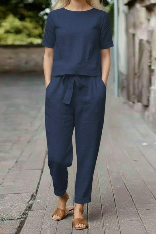 100% Algodón Lino Monocromo Co-ord