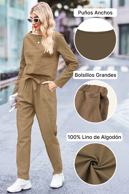 Cápsula monocromática de algodón y lino