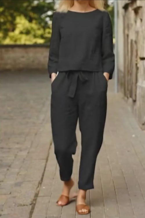 Cápsula monocromática de algodón y lino