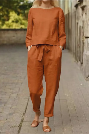 Cápsula monocromática de algodón y lino