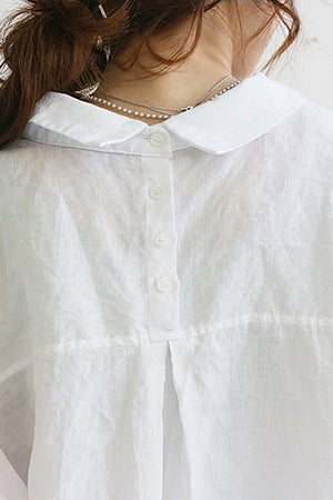 Camisa de Lino de Gran Tamaño