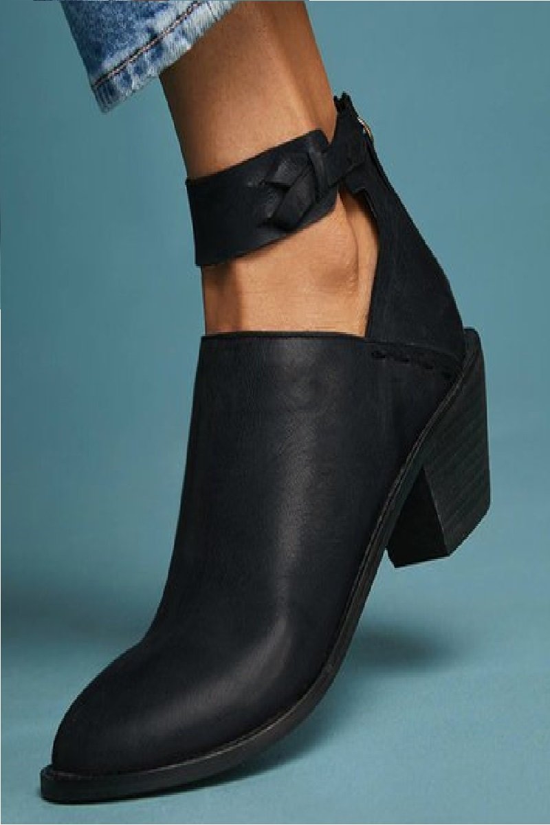 Botines de Tacón Cubano Recortados