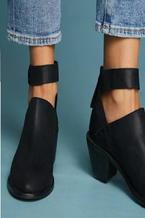 Botines de Tacón Cubano Recortados