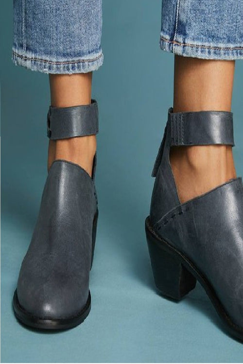 Botines de Tacón Cubano Recortados
