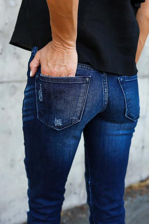 Vaqueros estilo lápiz plisados