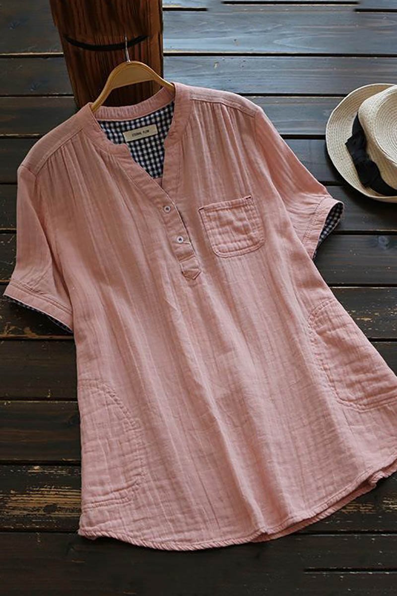 Camisa de Algodón forrada con Cuadros