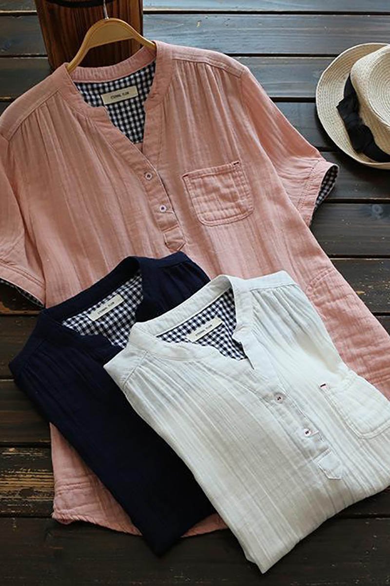 Camisa de Algodón forrada con Cuadros