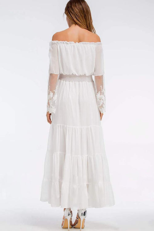 Vestido Maxi Vintage con Encaje