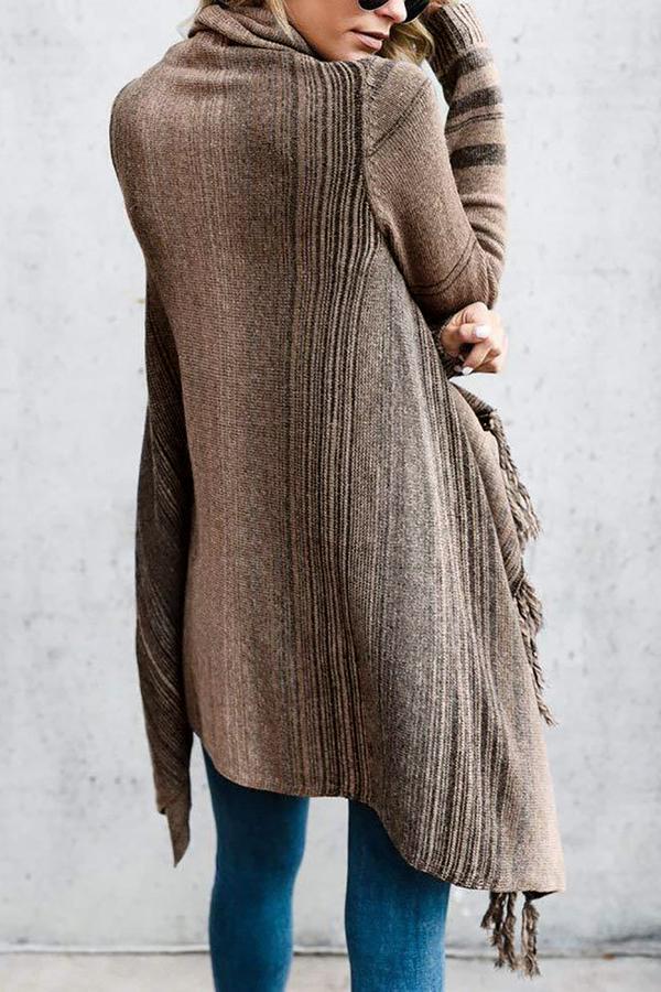 Chaqueta Chal Con Flecos