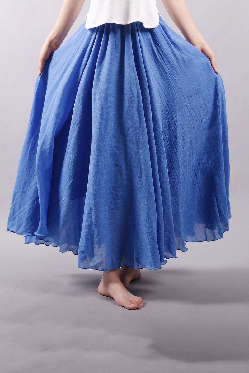 Falda de Lino Cintura Alta