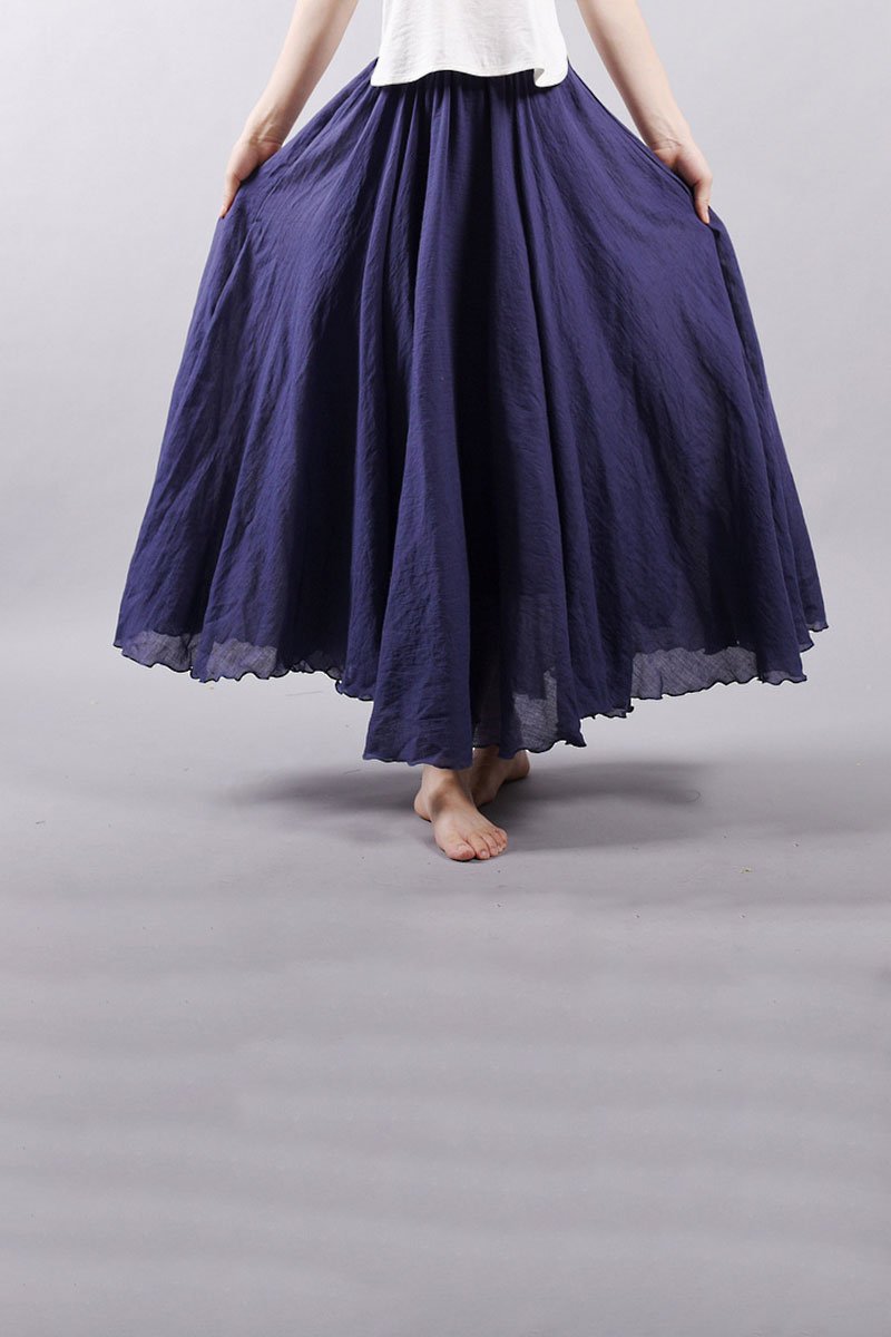 Falda de Lino Cintura Alta