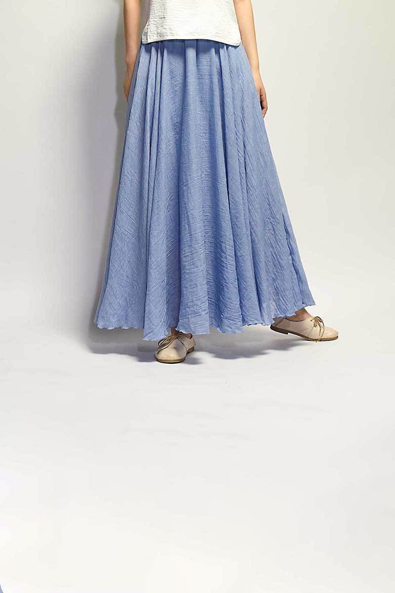 Falda de Lino Cintura Alta